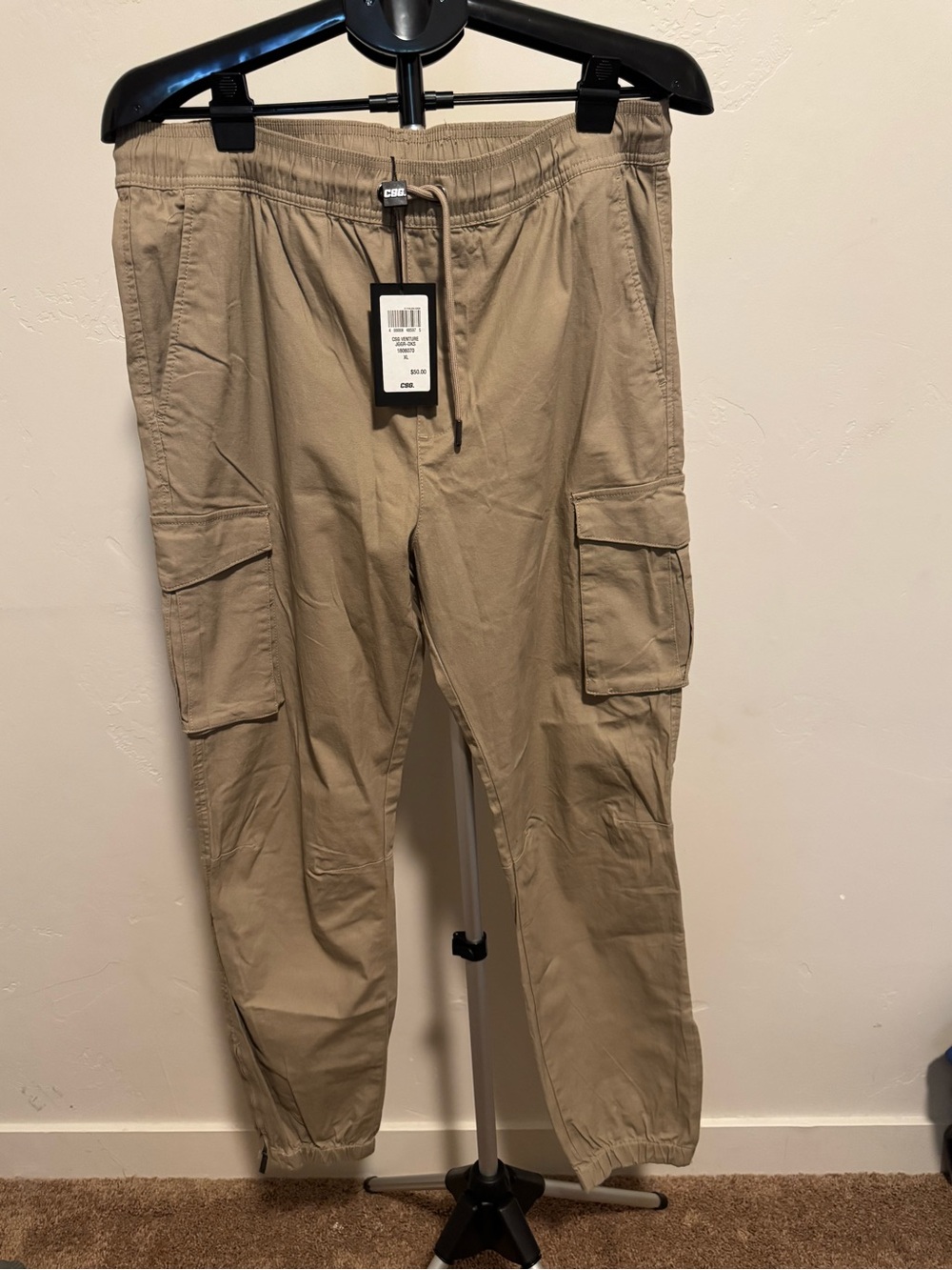 Men's Cargo Jogger Pants - Khaki